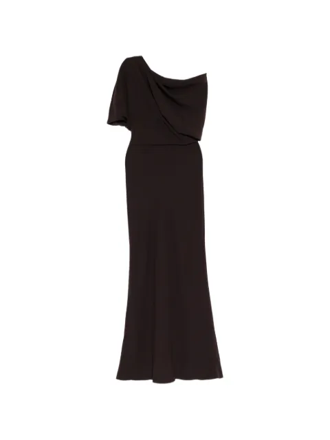 Amsale technical crepe slouch dress