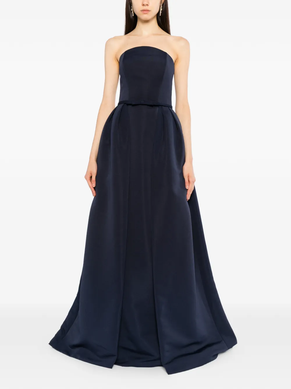 Amsale Faille overskirt gown Blauw