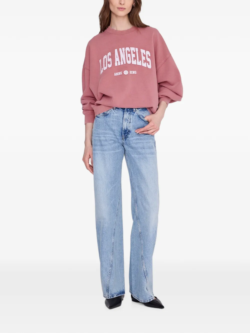 ANINE BING Miles Los Angeles University sweater Rood