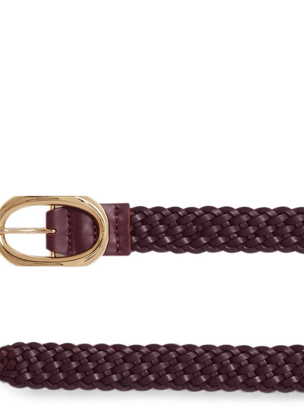 ANINE BING Signature Link gevlochten leren riem Rood