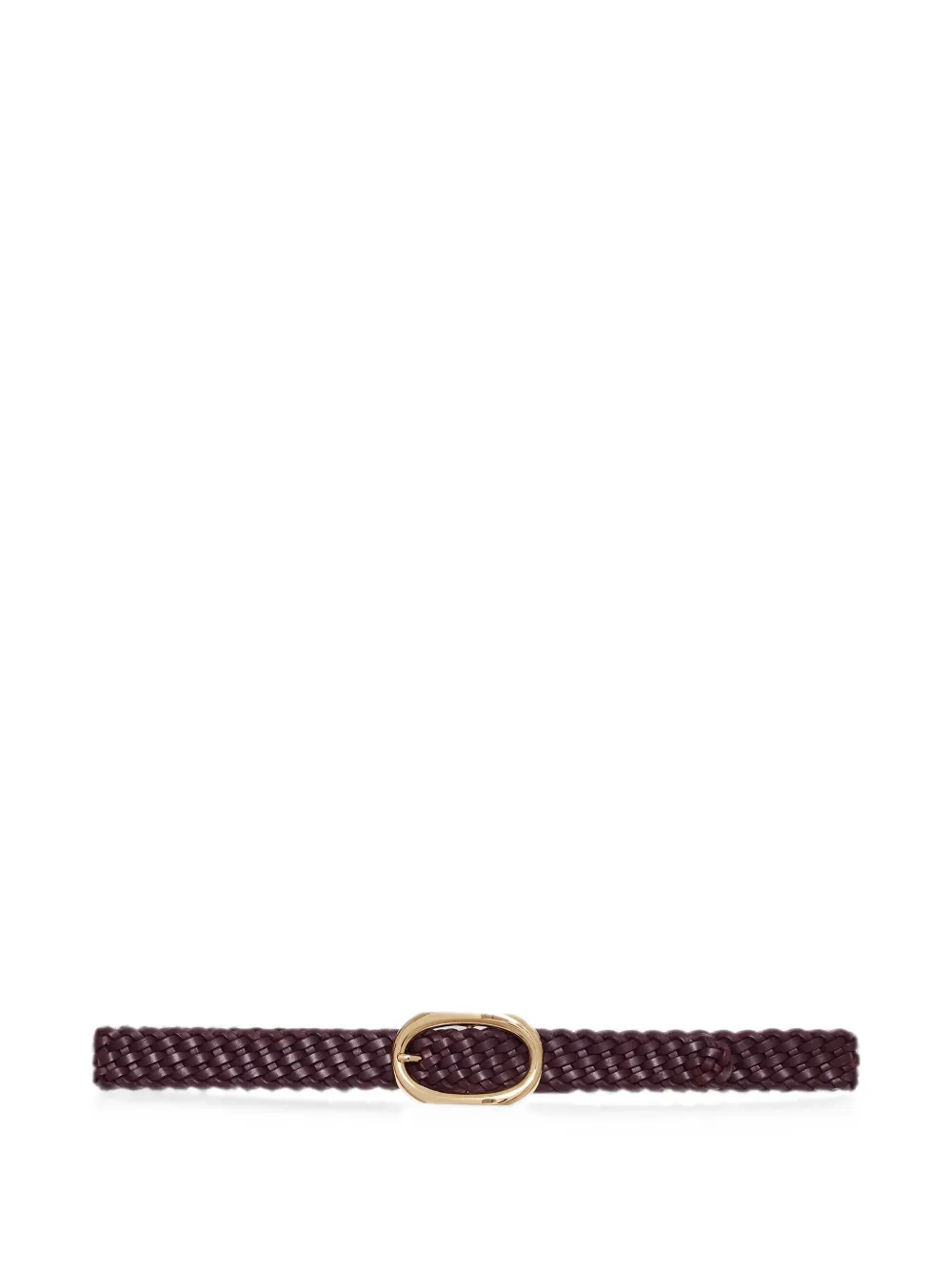 ANINE BING Signature Link gevlochten leren riem Rood