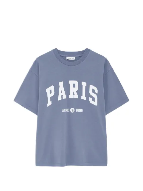 ANINE BING Cade T-shirt Paris University - blue washed