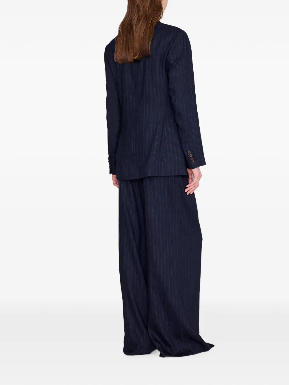 ANINE BING Aretha krijtstreep blazer Blauw