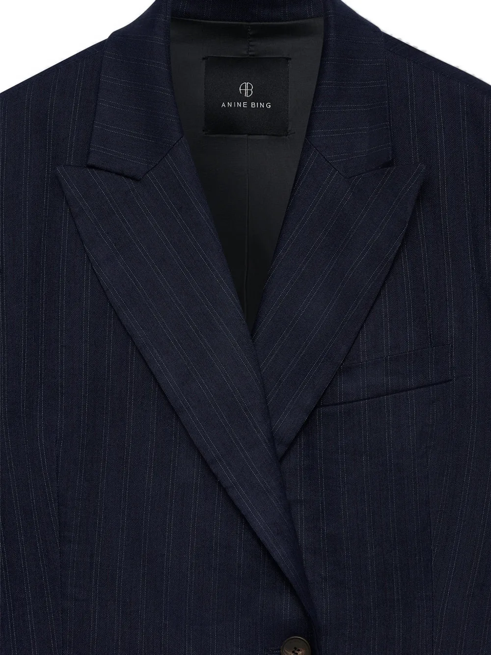 ANINE BING Aretha krijtstreep blazer Blauw