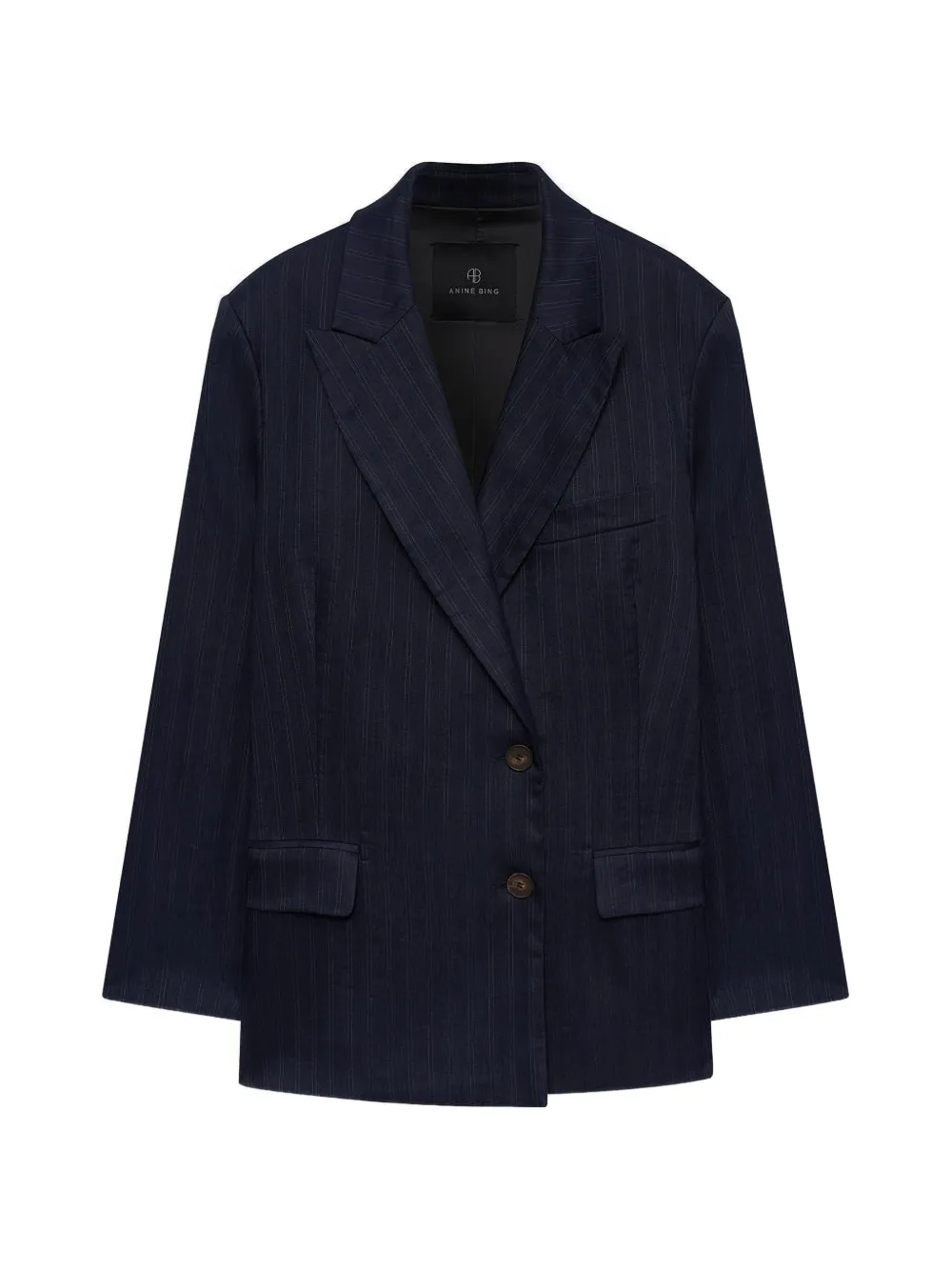 ANINE BING Aretha blazer - navy pinstripe
