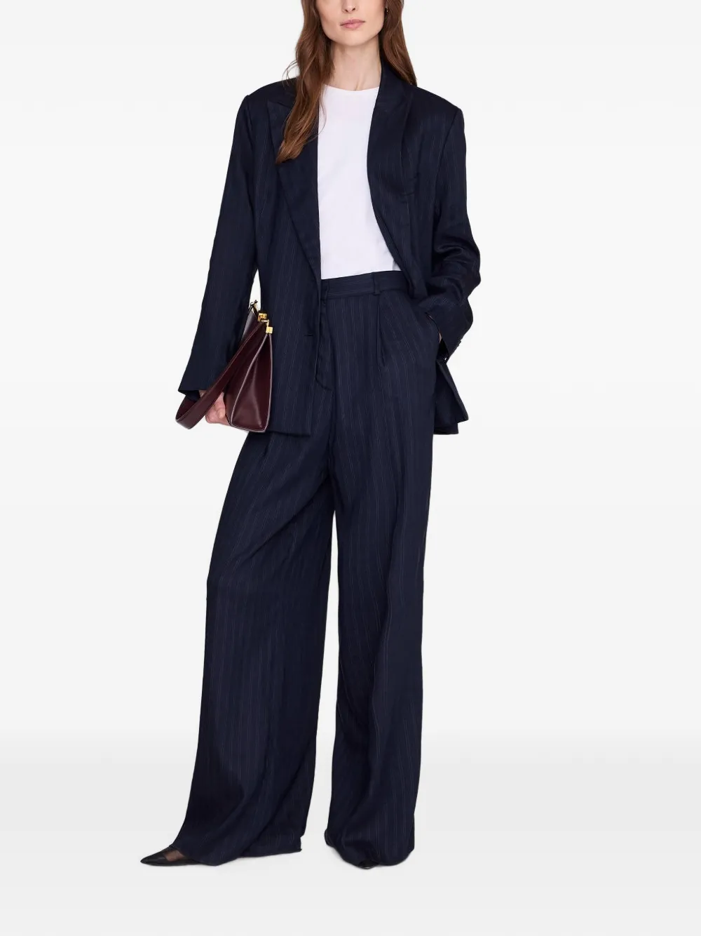 ANINE BING Aretha krijtstreep blazer Blauw