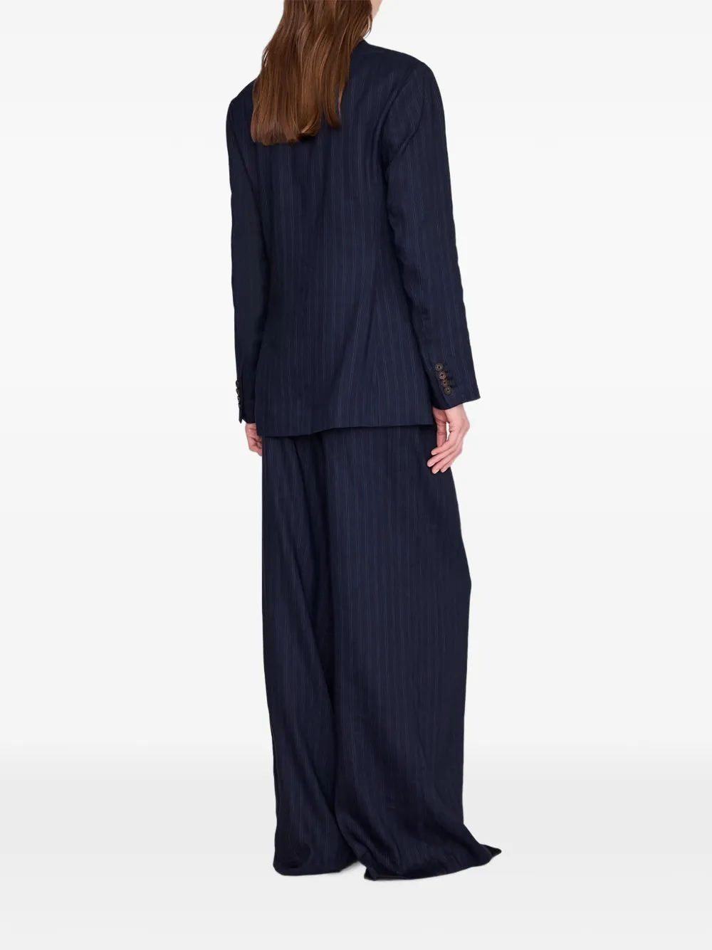 ANINE BING Aretha krijtstreep blazer Blauw