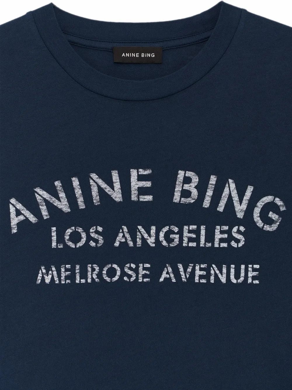 ANINE BING Cade T-shirt met logodetail Blauw