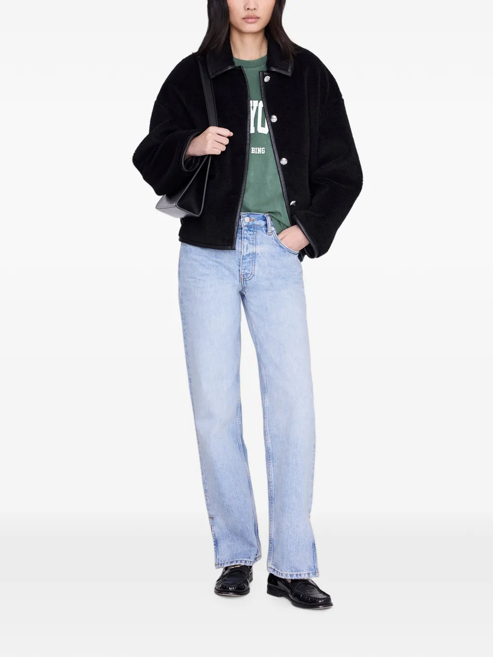 ANINE BING Cade New York University T-shirt Groen