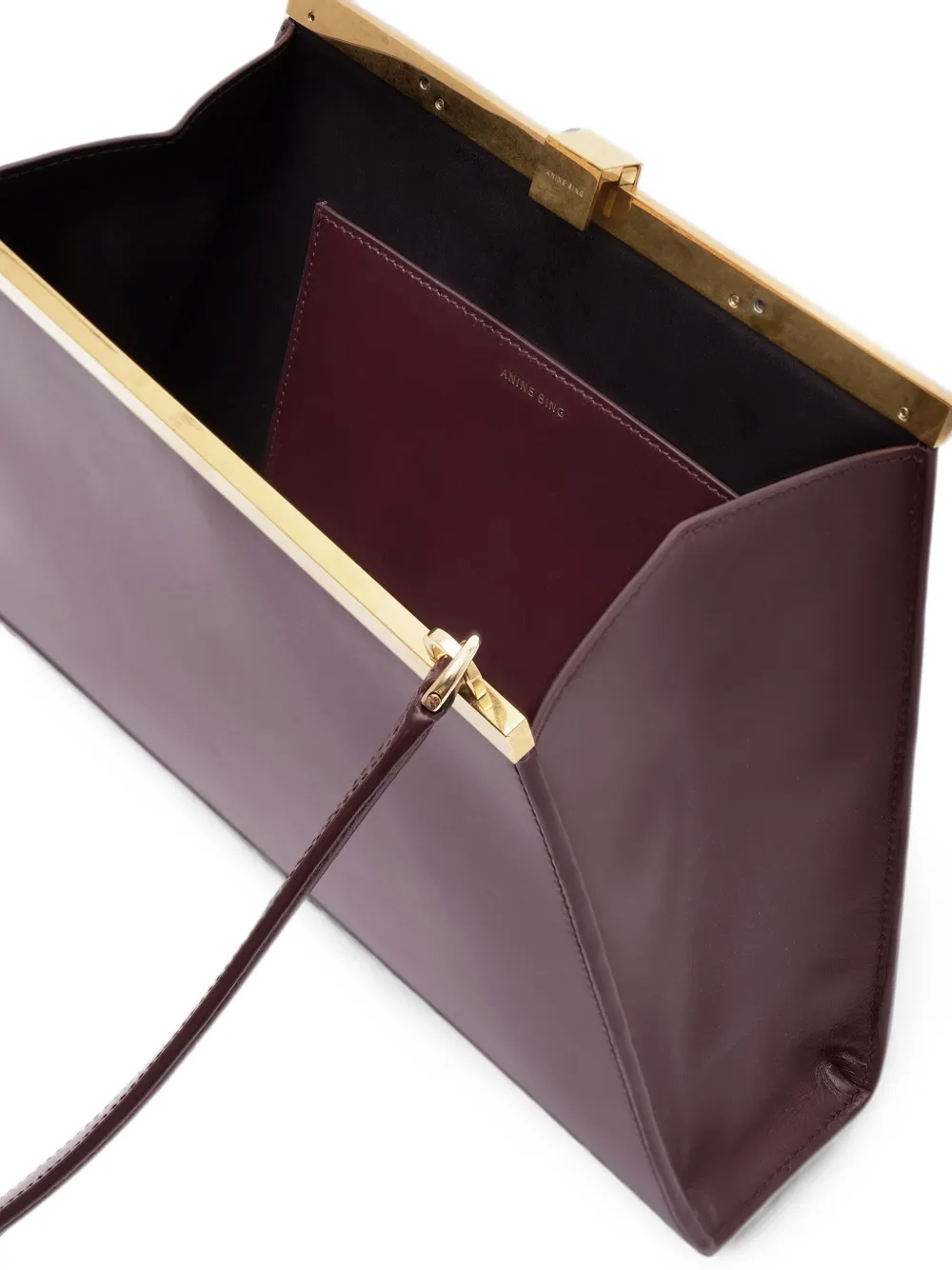 ANINE BING Soft gladde leren tas Rood