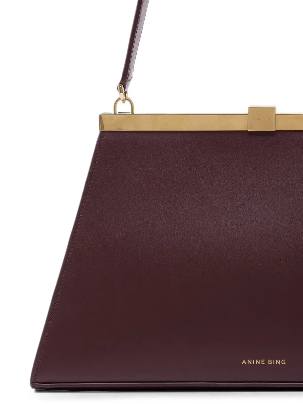ANINE BING Soft gladde leren tas Rood