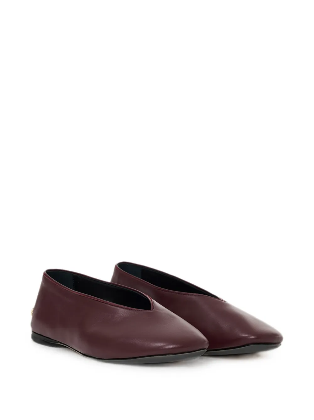 ANINE BING Ana ballerina's van glad leer Rood