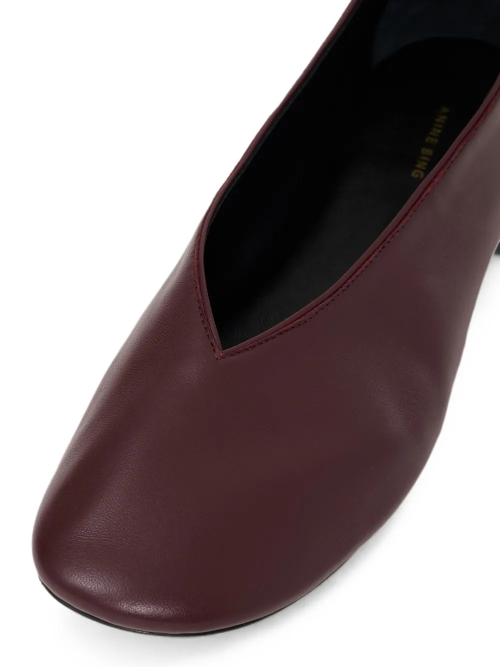 ANINE BING Ana ballerina's van glad leer Rood