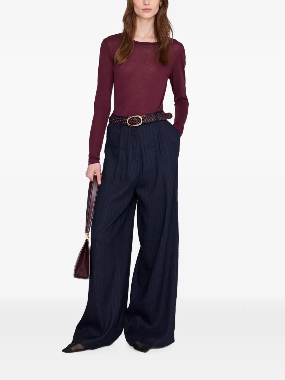ANINE BING Sylvie T-shirt met lange mouwen Rood