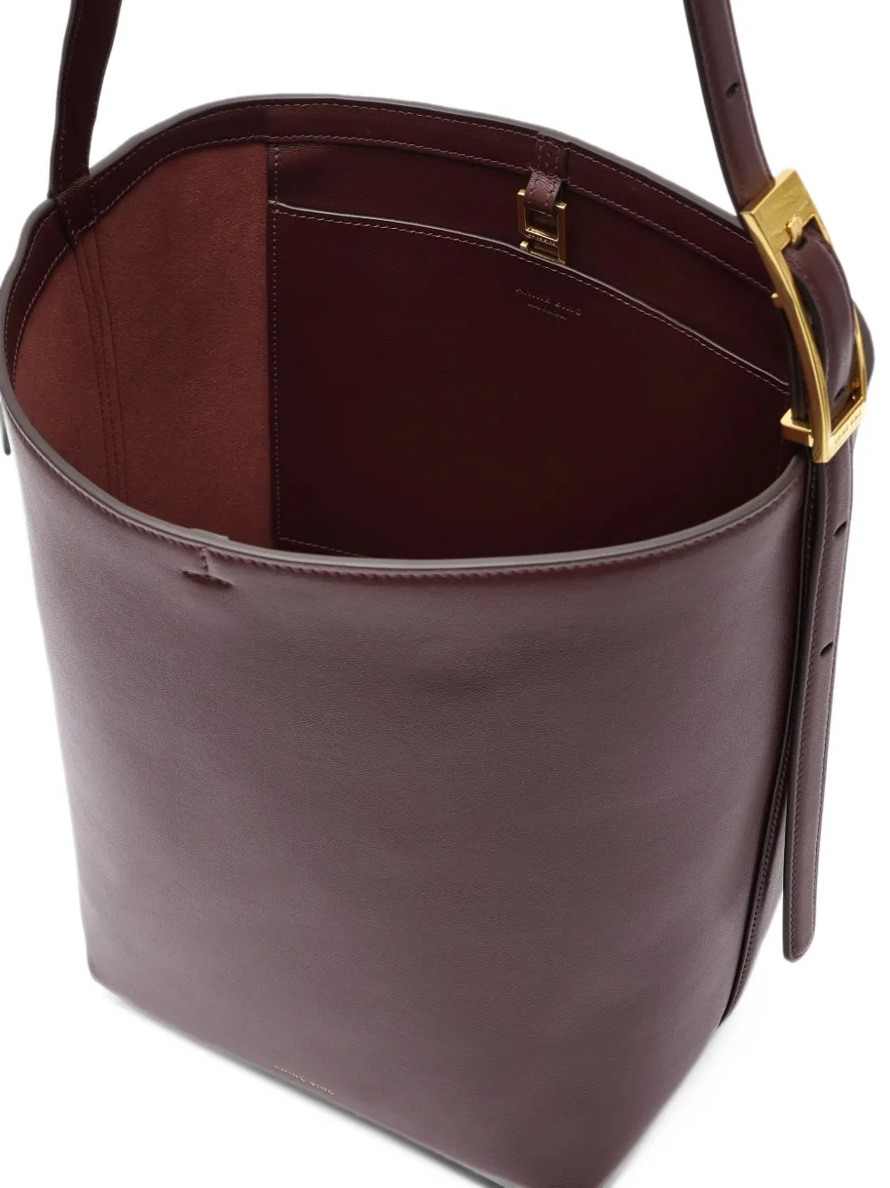 ANINE BING Elly leren bucket-tas Rood