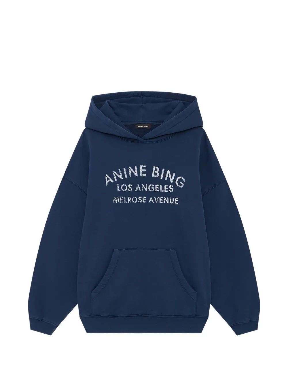 ANINE BING Harvey logo-detail hoodie - Blu