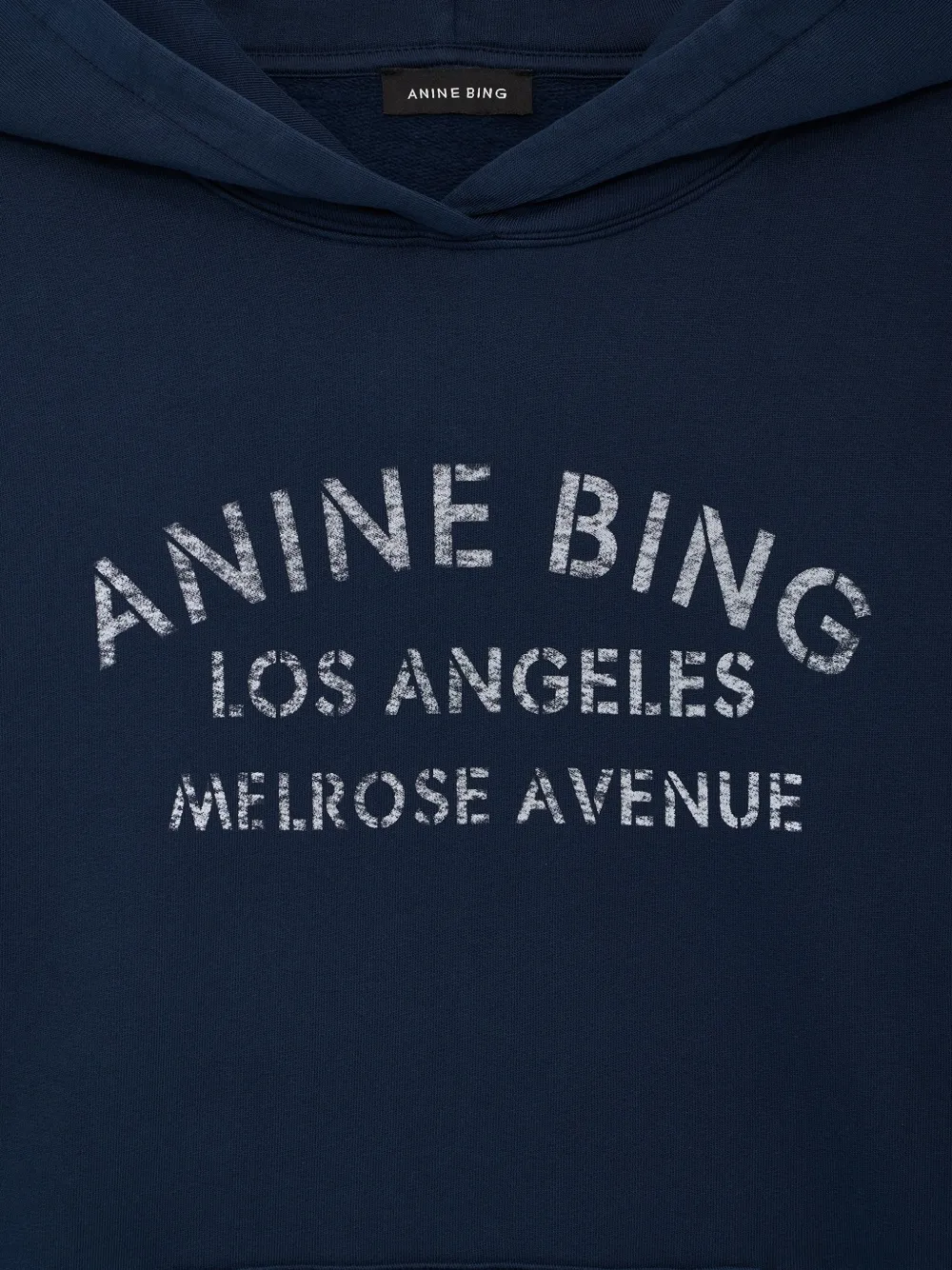 ANINE BING Harvey hoodie met logodetail Blauw