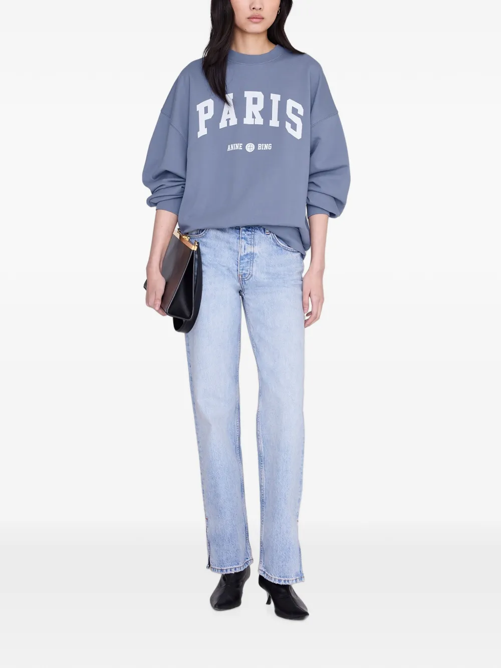 ANINE BING Miles Paris University sweater Blauw