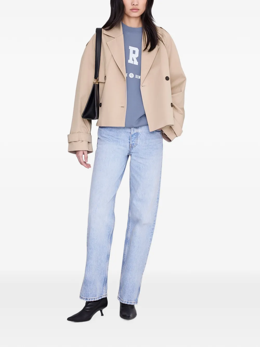 ANINE BING Miles Paris University sweater Blauw