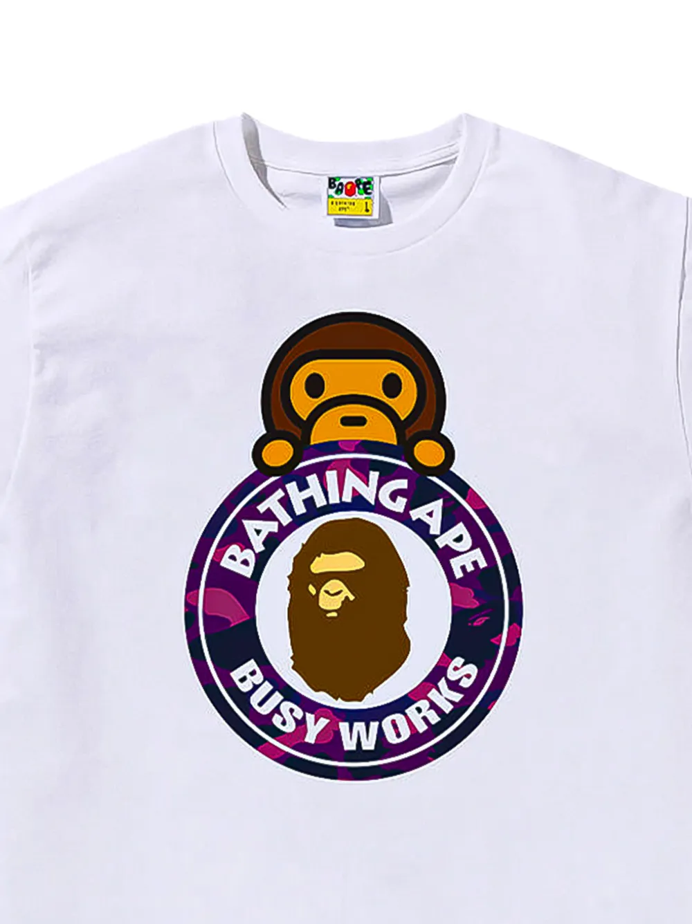 A BATHING APE T-shirt met print Wit