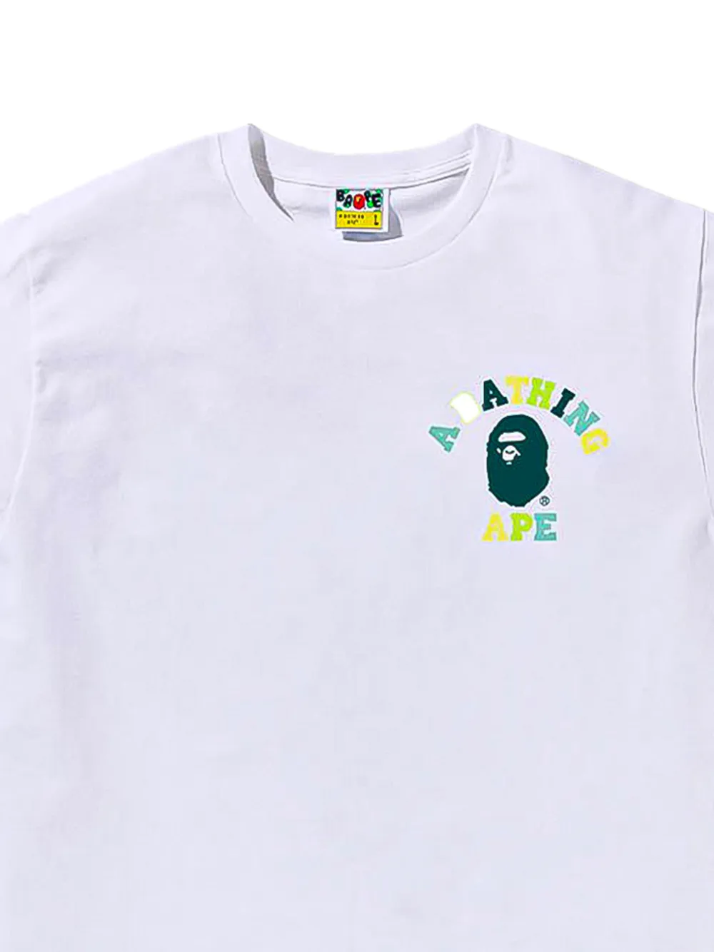 A BATHING APE T-shirt met logoprint Wit