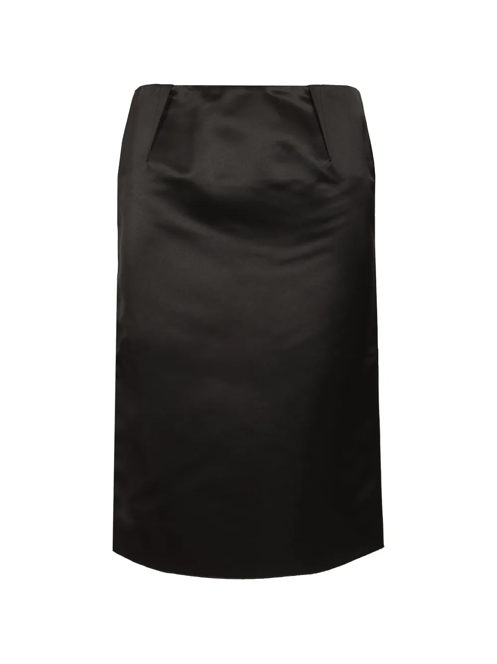 TOTEME satin-finish pencil midi skirt - Black