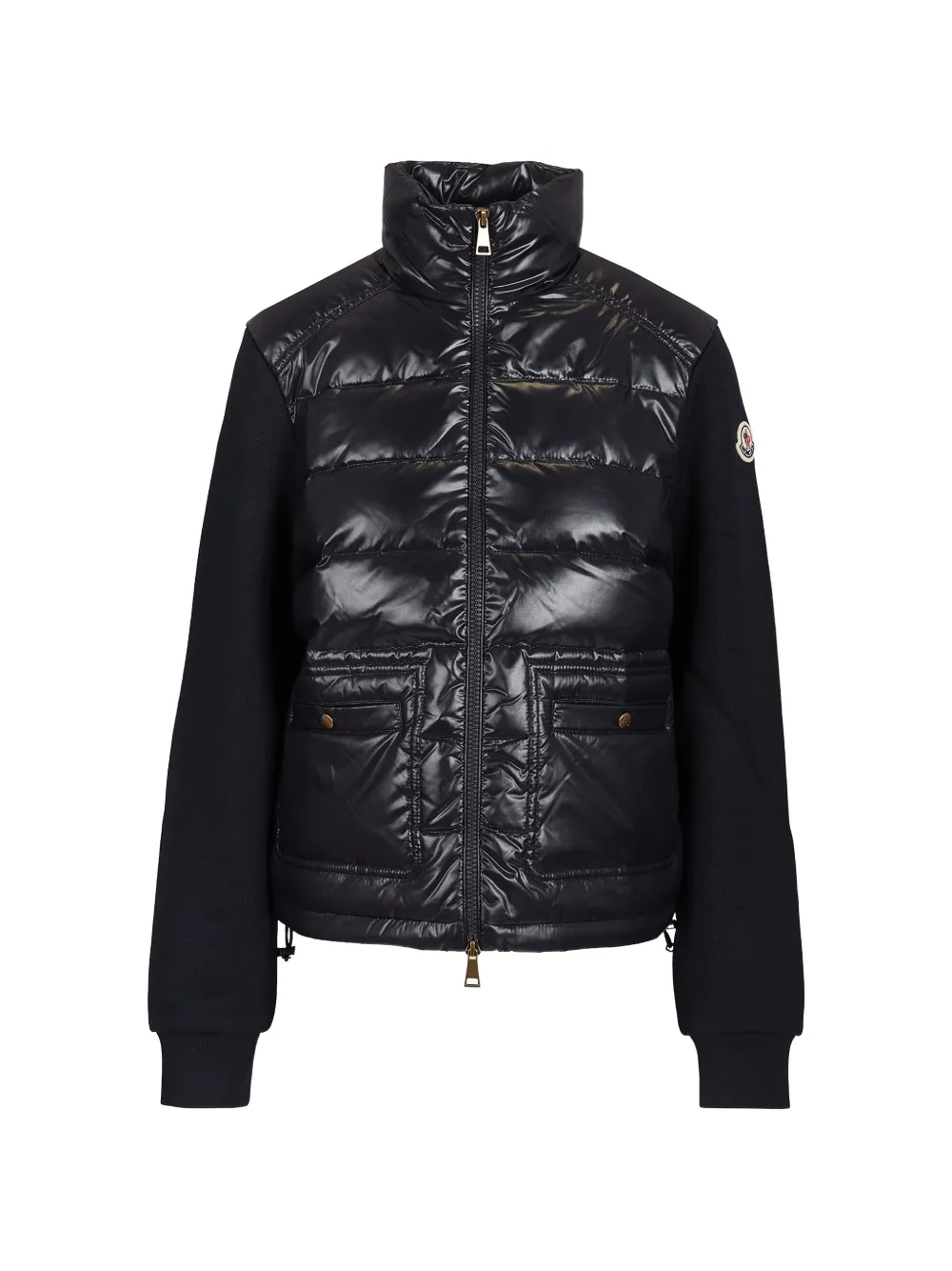 Moncler quilted-panel zip-up jacket