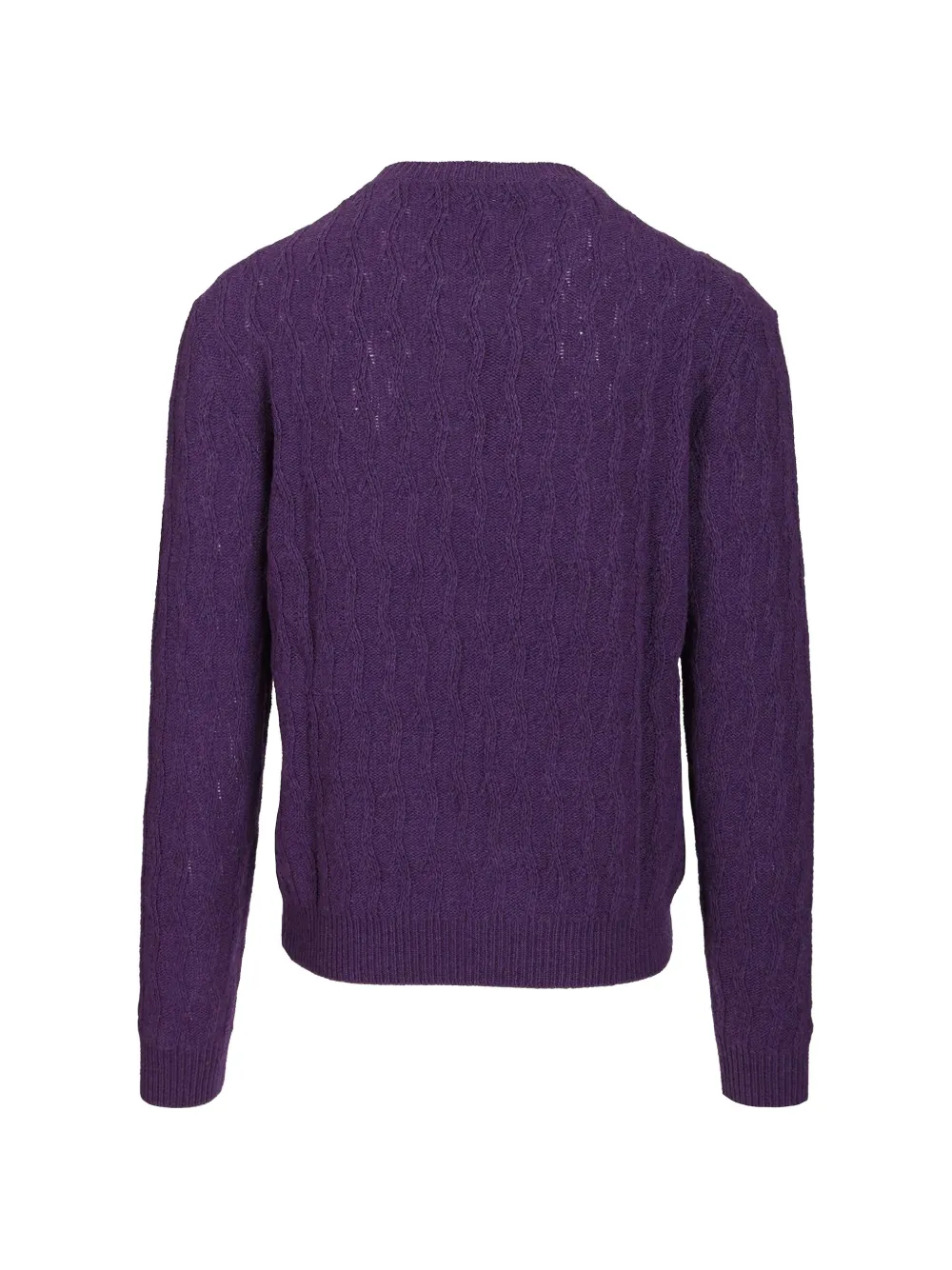 ETRO Pegaso cable-knit sweater Paars