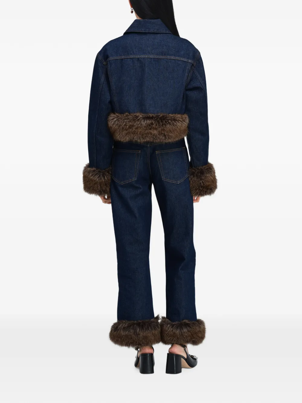 Marc Jacobs Jack van imitatiebont met gekreukt effect Blauw