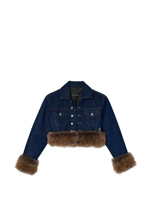 Marc Jacobs faux-fur shrunken trucker