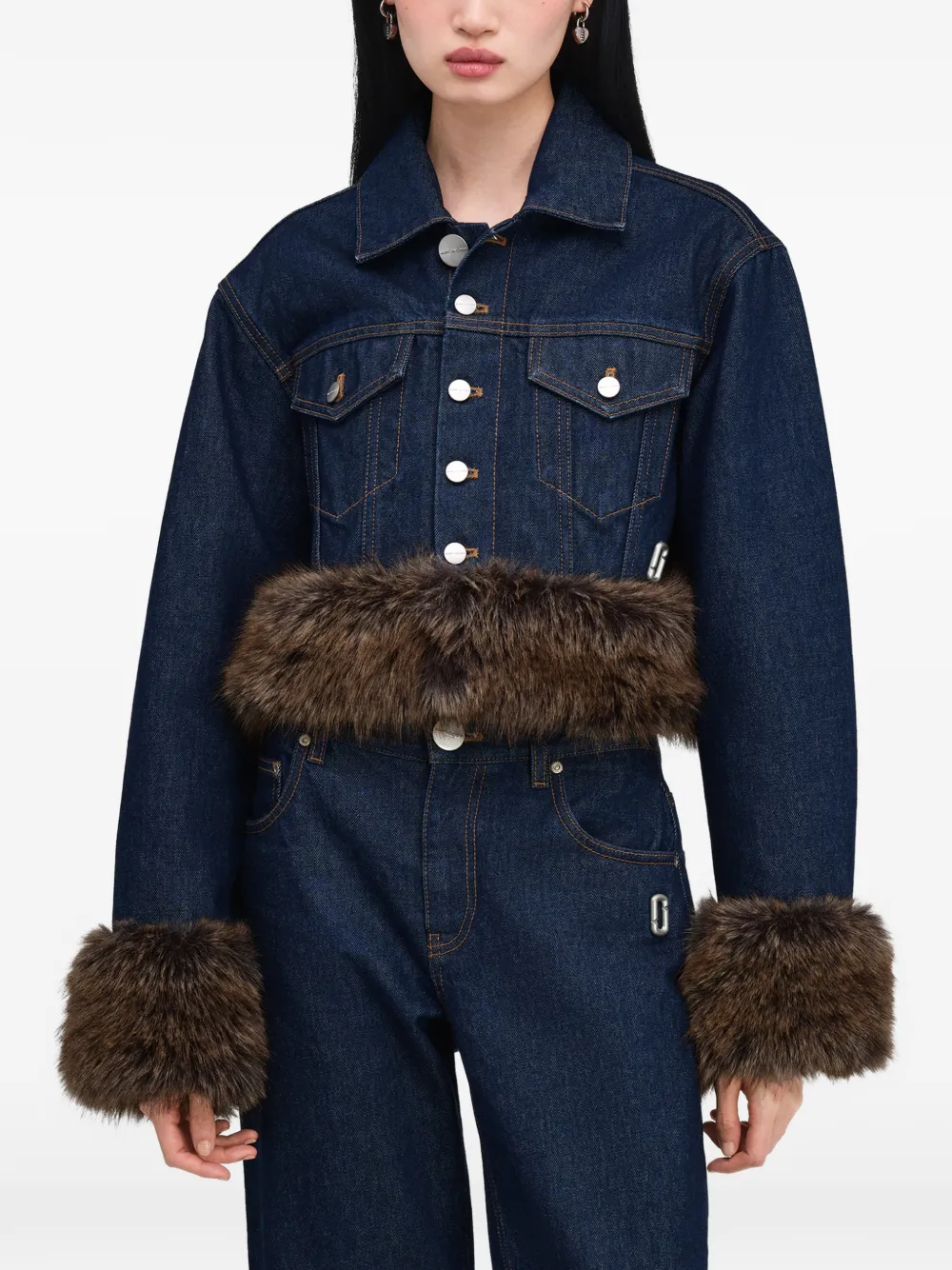 Marc Jacobs Jack van imitatiebont met gekreukt effect Blauw