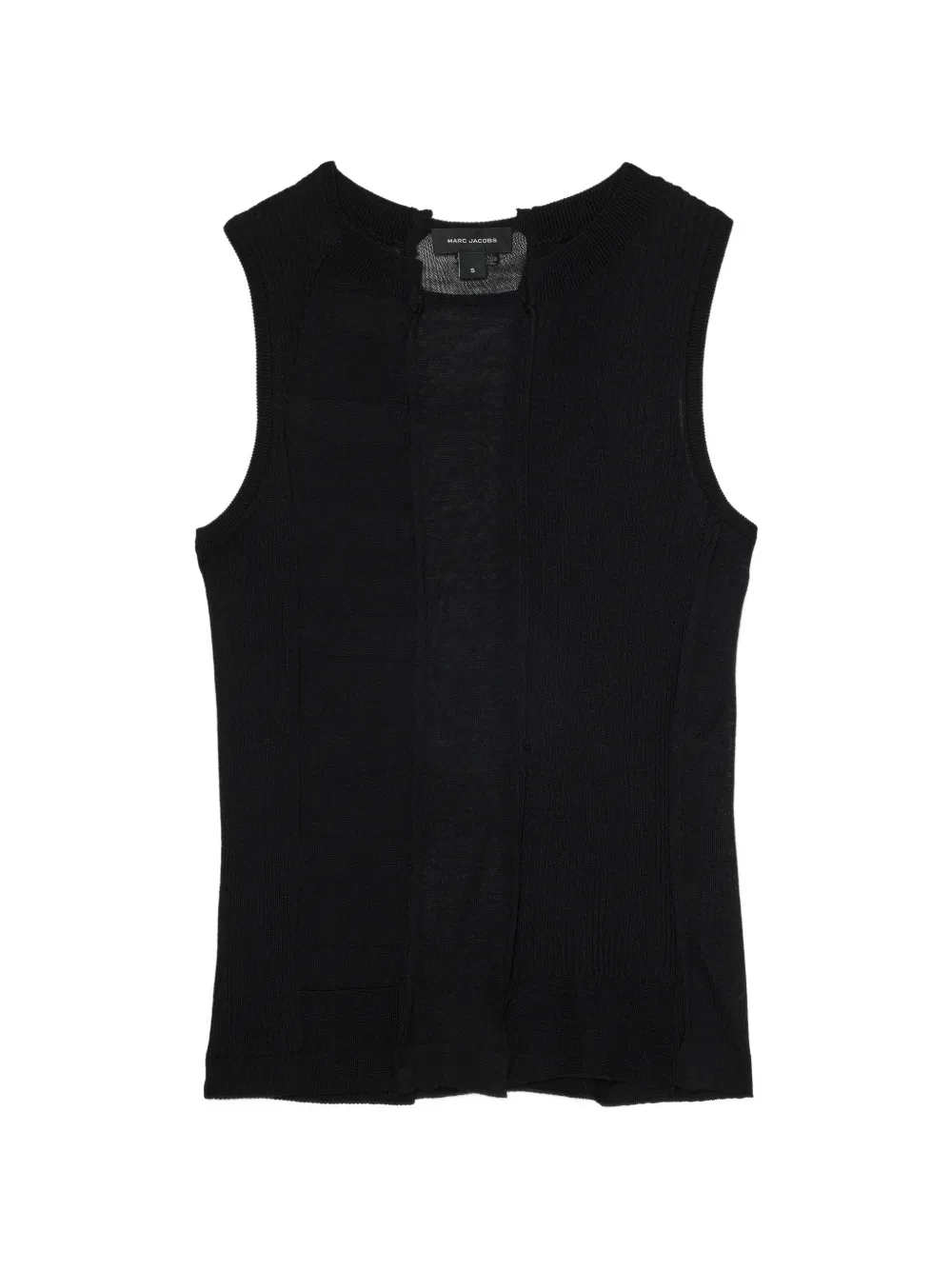 Marc Jacobs sheer-panelled knit tank top - Nero