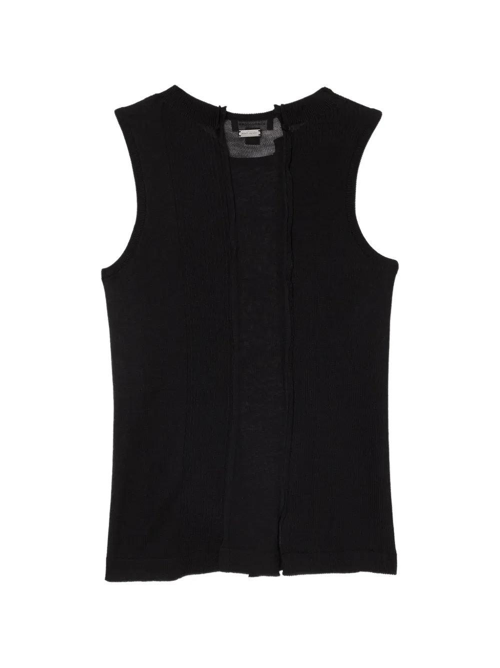 Marc Jacobs Gebreide tanktop met doorzichtige vlakken Zwart
