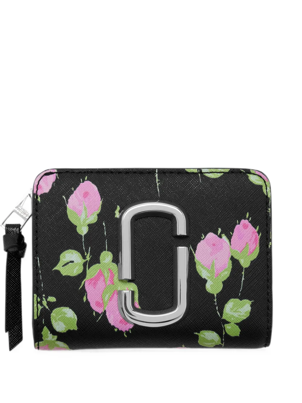 Marc Jacobs Snapshot mini compact wallet in vintage floral - Nero