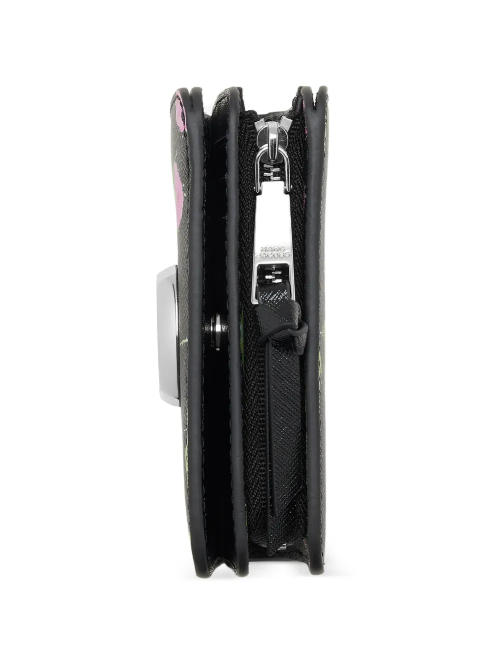 Marc Jacobs Snapshot mini-portemonnee met bloemen Zwart