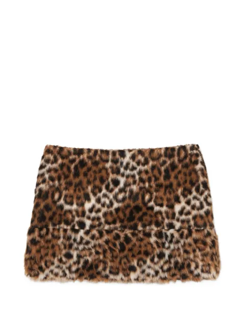 Marc Jacobs faux-fur leopard-print skirt