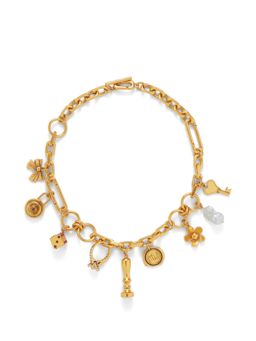 Marc Jacobs Love Letter statement necklace - Gold