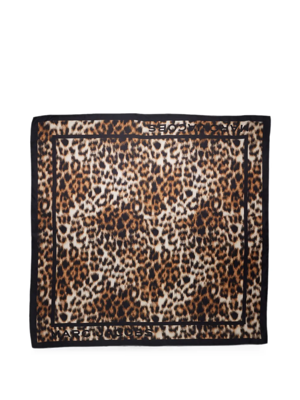 Marc Jacobs leopard silk scarf - Braun