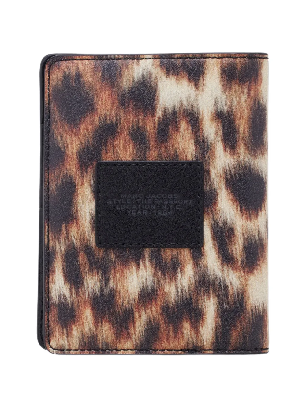 Marc Jacobs Leren paspoorthoes met luipaard-print Bruin