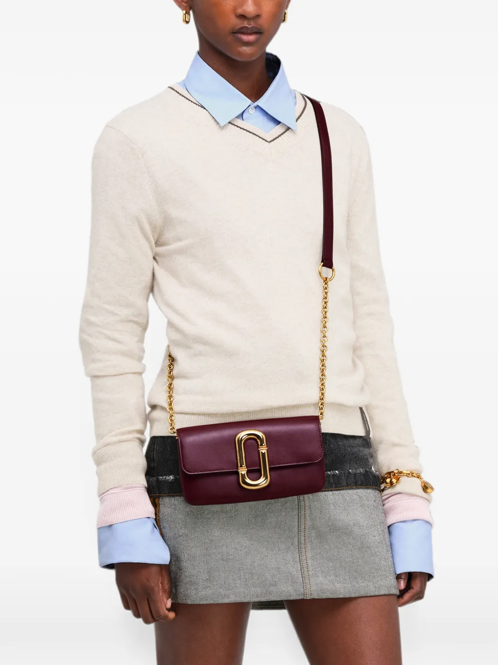 Marc Jacobs Scene crossbodytas met kettingband Rood