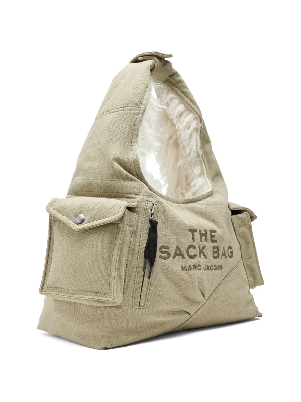 Marc Jacobs Sack canvas tas van cargo bont Groen