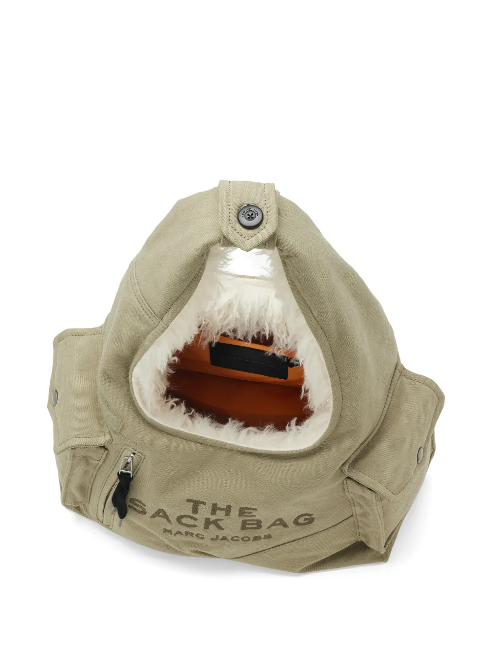 Marc Jacobs Sack canvas tas van cargo bont Groen