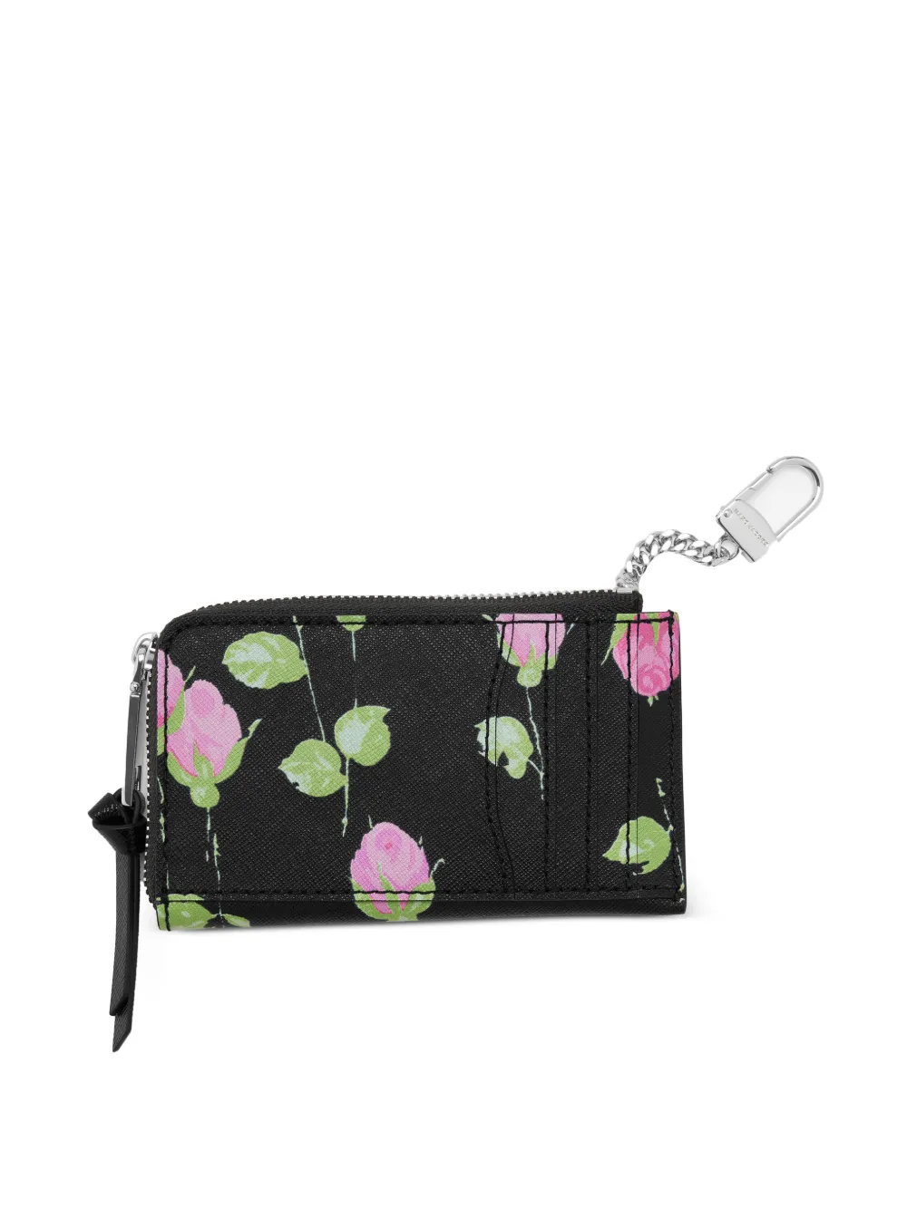 Marc Jacobs Snapshot portemonnee met rits en bloemen Zwart