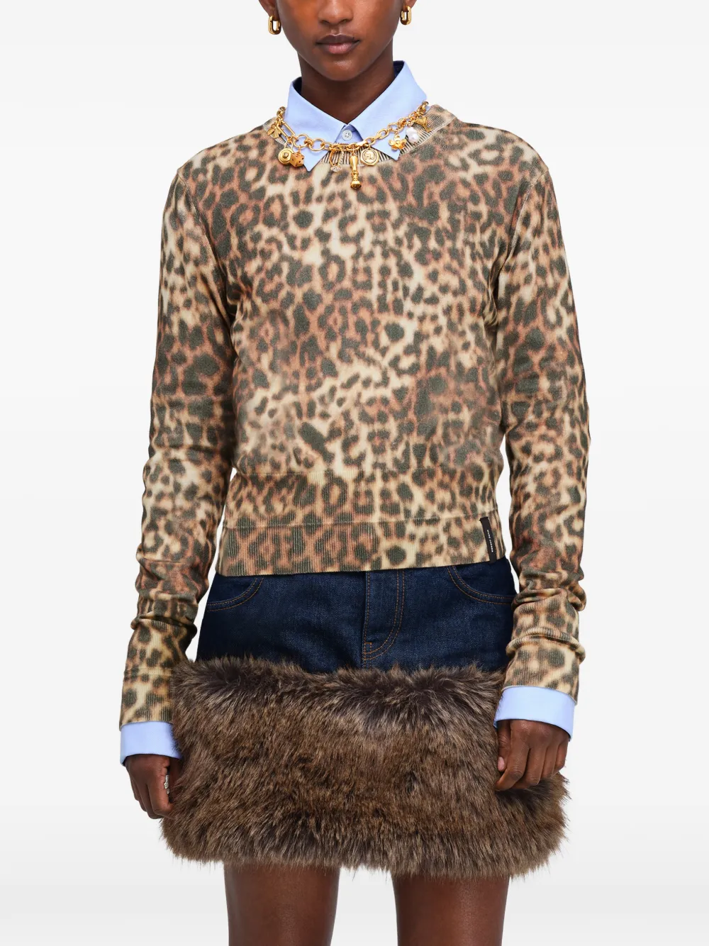 Marc Jacobs Sweater met luipaardprint Bruin