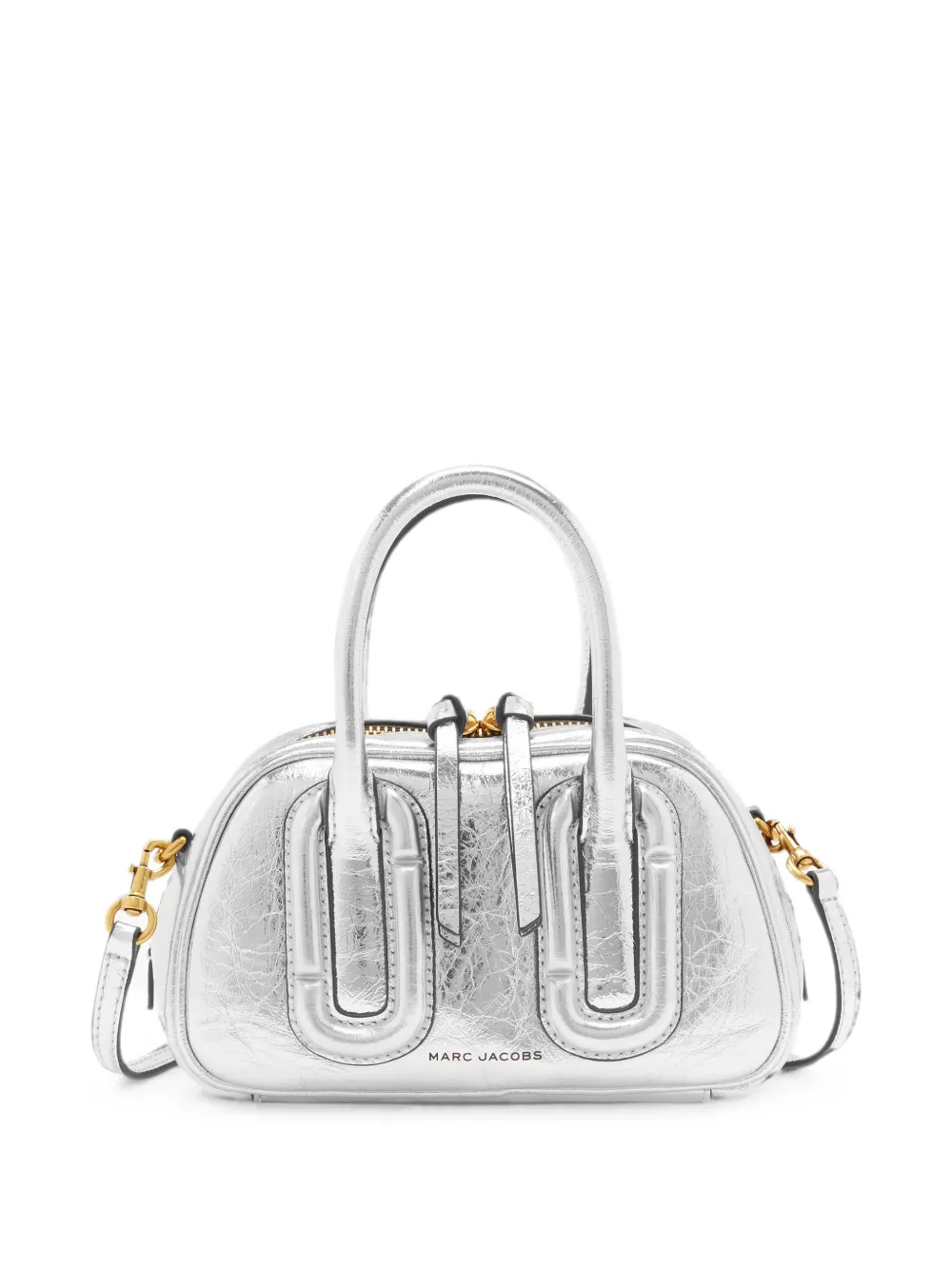 Marc Jacobs Babe metallic leren mini-tas Zilver