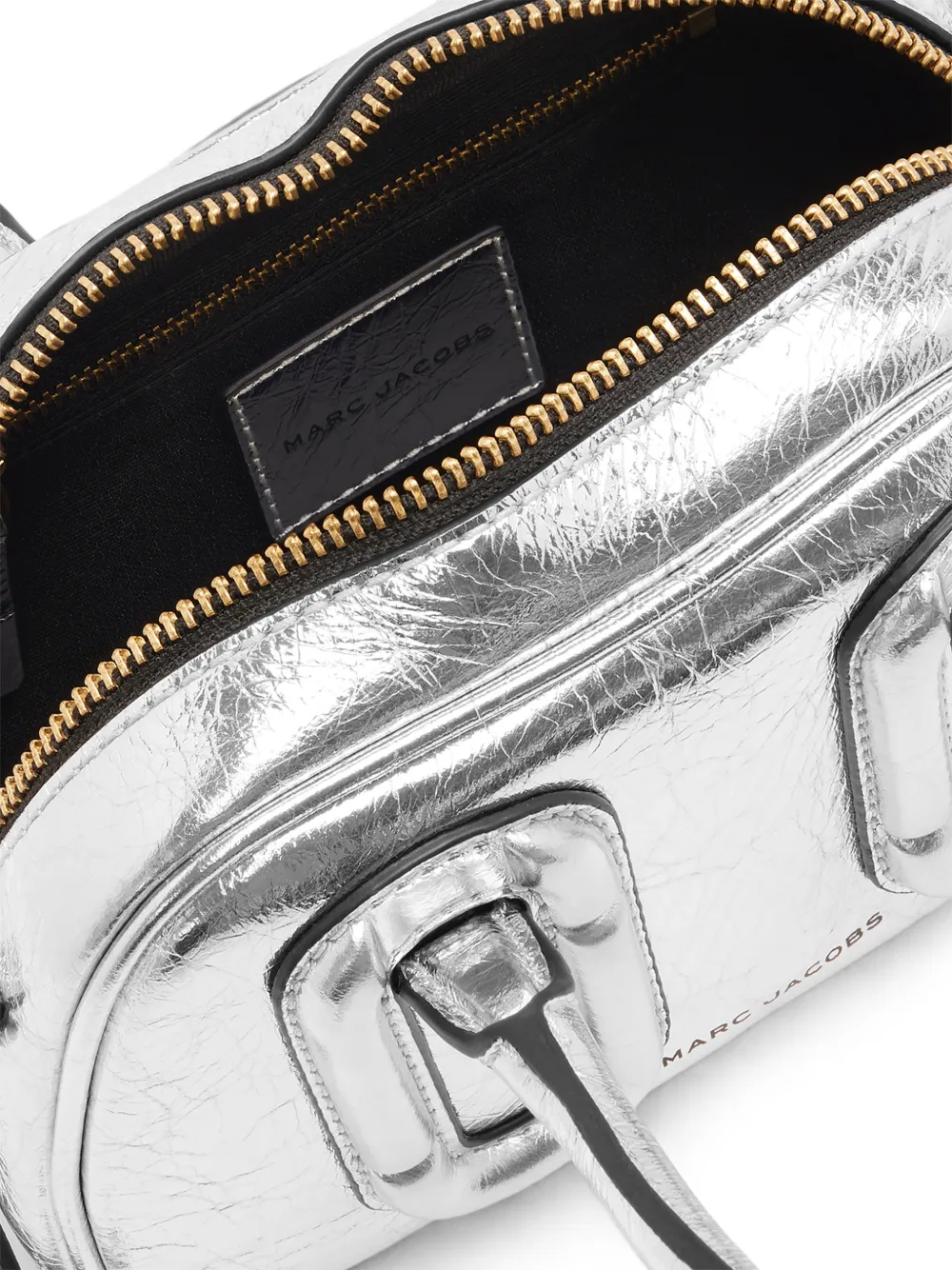 Marc Jacobs Babe metallic leren mini-tas Zilver