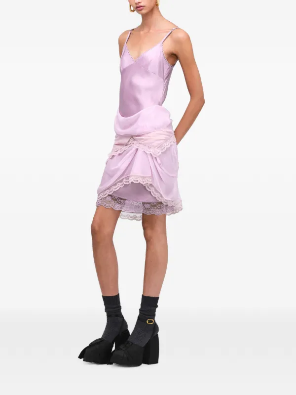 Marc Jacobs Layered Satin Slip Dress | Purple | Size XL