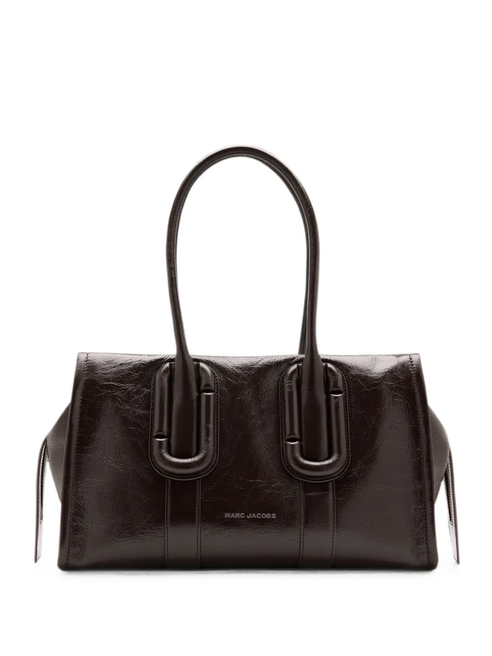 Marc Jacobs Babe City tote in crinkle leather - Marrone