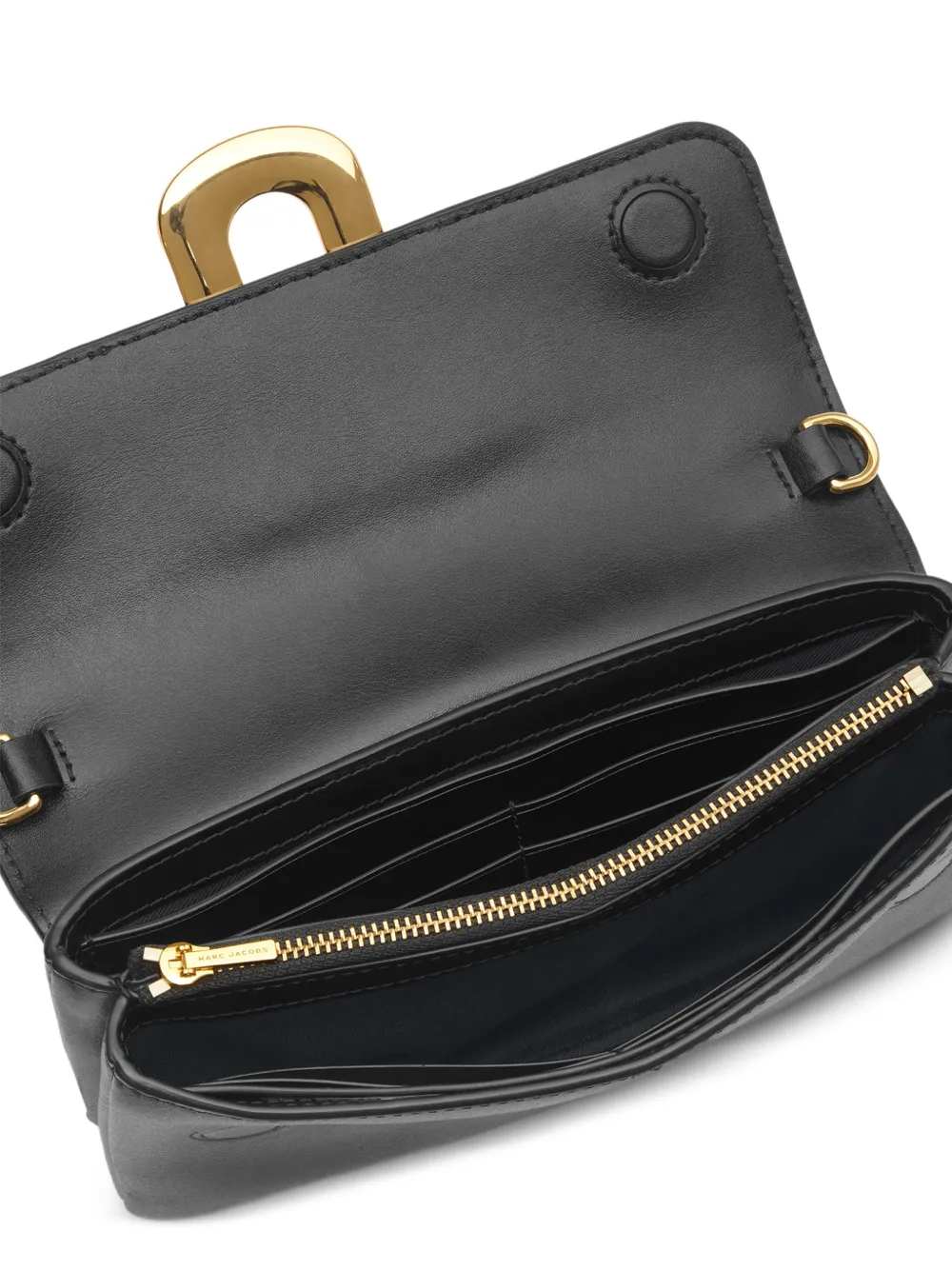 Marc Jacobs Scene portemonnee met logoplakkaat en ketting Zwart
