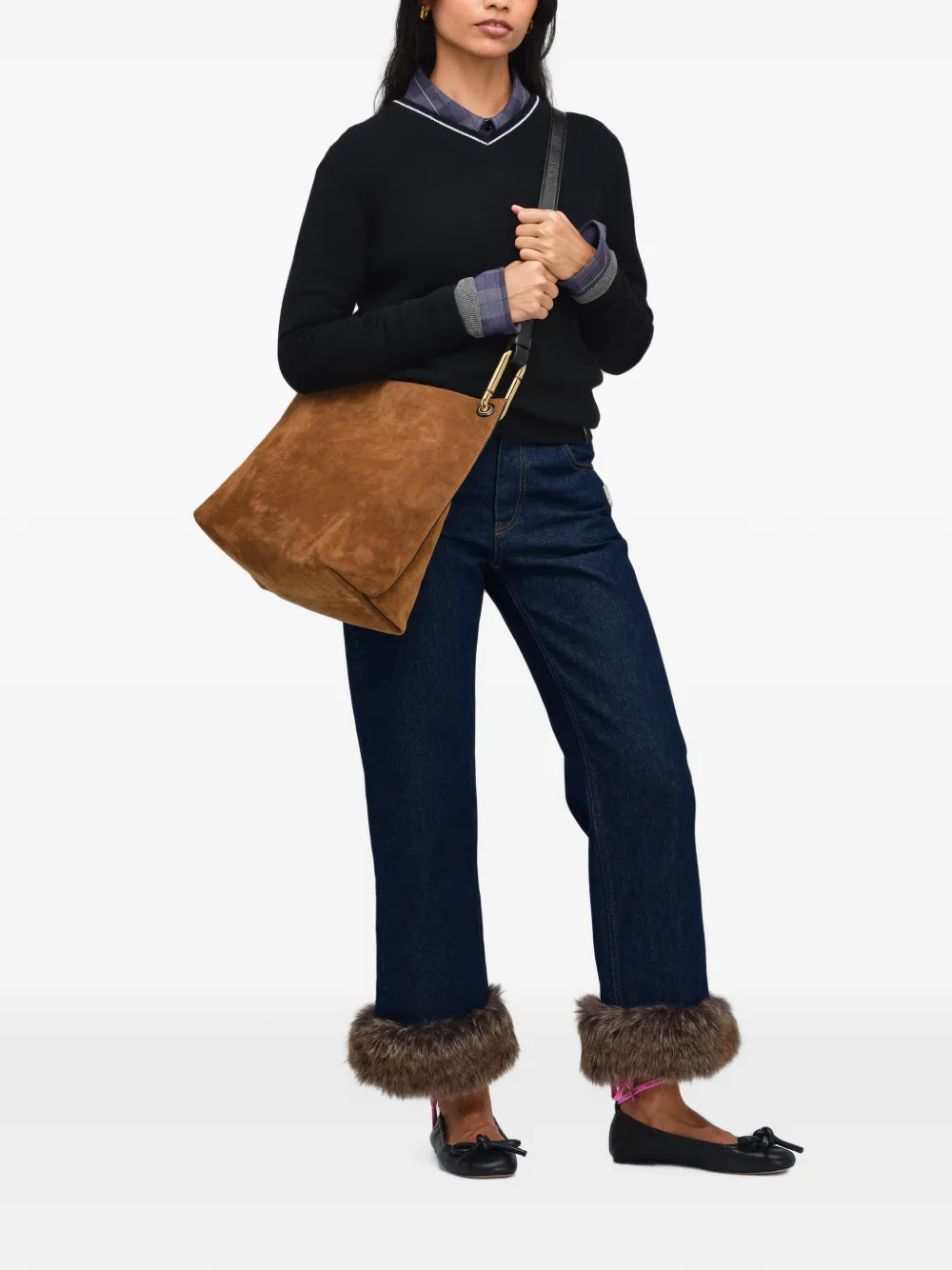 Marc Jacobs Grote Scene bucket-tas Bruin